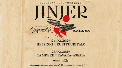 Poster von der Veranstaltung Jinjer European duel tour, Helsinki @ Helsinki Hall of Culture – Kulttuuritalo