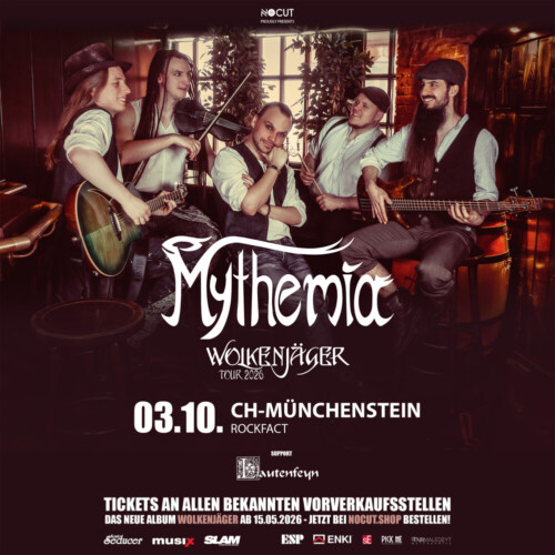 Poster von der Veranstaltung Mythemia & Lautenden @ Rockfact Music Club, Münchenstein