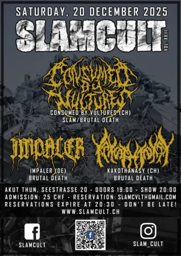 Poster of the event Consumed by Vultures, Impaler & Kakothanasy at AkuT