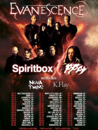 Poster von der Veranstaltung Evanescence, Poppy & Nova Twins @ Hallenstadion, Zürich