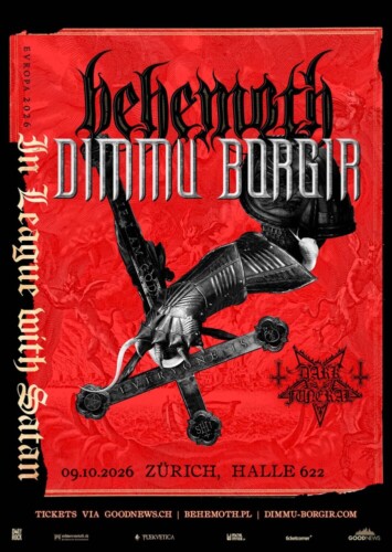 Poster von der Veranstaltung Behemoth & Dimmu Borgir - In League With Satan Tour 2026 @ Halle 622, Zürich