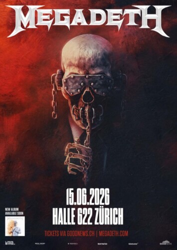 Poster von der Veranstaltung Megadeth @ Halle 622, Zürich