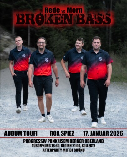 Poster of the event Broken Bass - Albumtaufe at ROX music bar