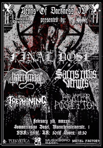 Poster von der Veranstaltung Aeons of Darkness IV @ Sommercasino, Basel