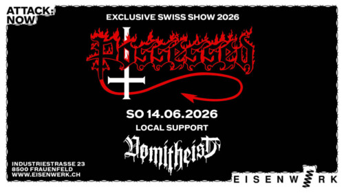 Poster von der Veranstaltung POSSESSED Excl. SWISS SHOW 2026 | local support Vomitheist @ Kultur im Eisenwerk, Frauenfeld