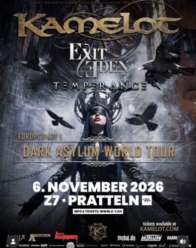 Poster von der Veranstaltung Kamelot - Dark Asylum World Tour @ Konzertfabrik Z7, Pratteln