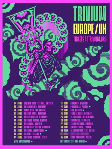 Poster of the event Trivium at Konzertfabrik Z7, Pratteln