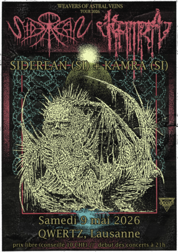 Poster von der Veranstaltung Siderean (SI) + Kamra (SI) @ QWERTZ