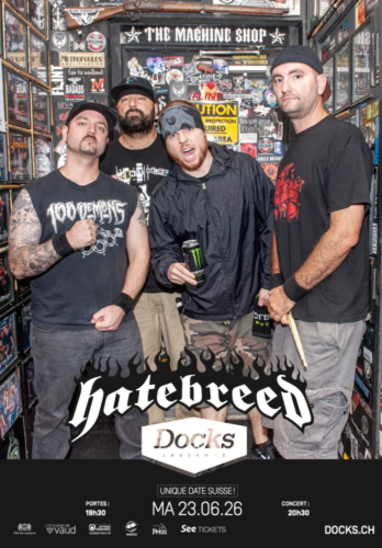 Poster von der Veranstaltung Hatebreed @ Les Docks, Lausanne