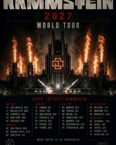 Poster von der Veranstaltung Rammstein (World Tour 2027) @ Hallenstadion, Zürich