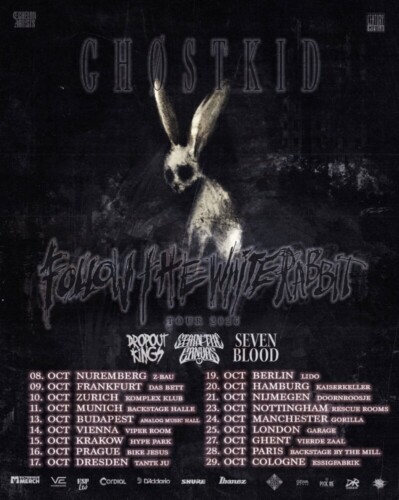 Poster von der Veranstaltung GHØSTKID (Follow The White Rabbit) @ Komplex Klub
