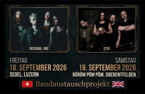 Poster of the event D'OR  (CH) | Regional One (UK) at Böröm pöm pöm, Oberentfelden