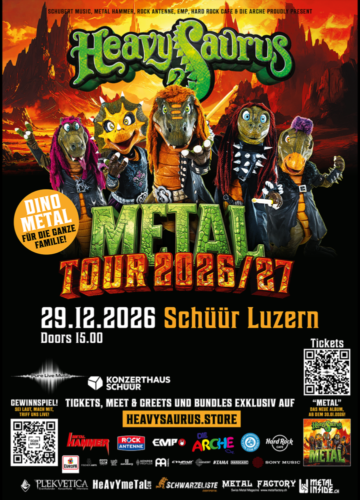 Poster von der Veranstaltung Heavysaurus @ Konzerthaus Schüür , Luzern