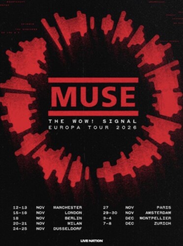 Poster von der Veranstaltung Muse - The Wow! Signal Europa Tour 2026 @ Hallenstadion, Zürich