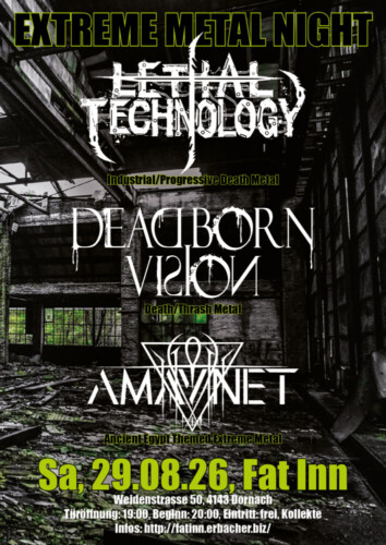 Poster von der Veranstaltung Extreme Metal Nigh @ Fat Inn