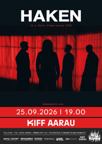 Poster von der Veranstaltung Haken @ KIFF, Aarau