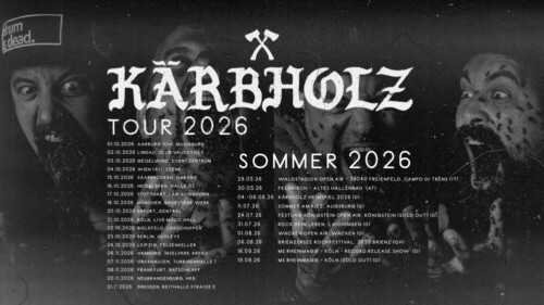 Poster von der Veranstaltung Kärbholz Sturm zieh auf Tour 2026 - Special Guests: The Green Goblins @ Musigburg, Aarburg