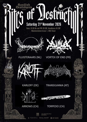 Poster von der Veranstaltung Rites of Destruction VII @ Sommercasino, Basel
