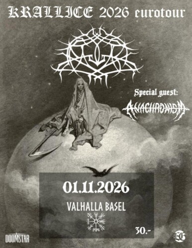Poster von der Veranstaltung Krallice & Anachronism @ Valhalla